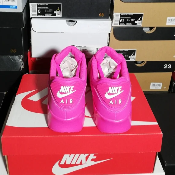 NIKE AIR MAX 90S PREMIUM PINK/FUCHSIA WOMEN'S US SIZE 6.5 NEW IN BOX - Picture 10 of 15